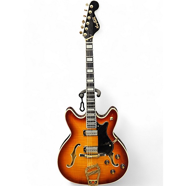 Used Hagstrom Viking II-P P90S 2 Tone Sunburst Hollow Body Electric Guitar
