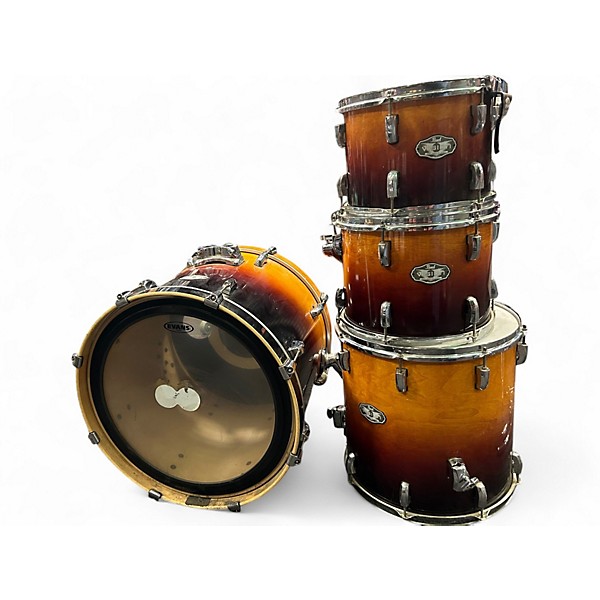 Used Pearl 4 Piece Vision 2 Tone Sunburst Drum Kit