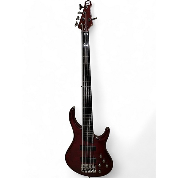 Used MTD Kingston Z 5 String Fretless CHERRY RED Electric Bass Guitar