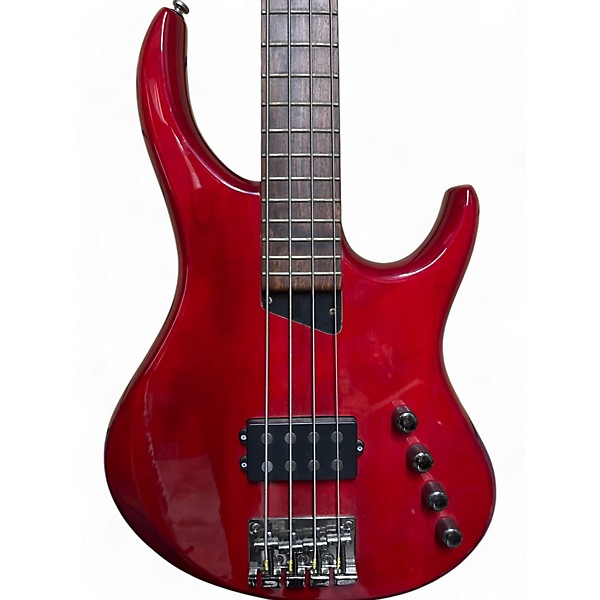 Used MTD Kingston Made in Korea Candy Apple Red Electric Bass Guitar