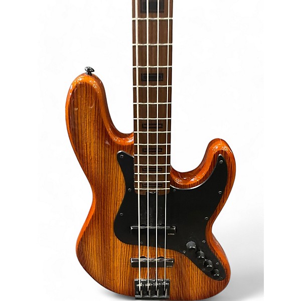 Used Schecter Guitar Research j-4 Exotic  koa Electric Bass Guitar