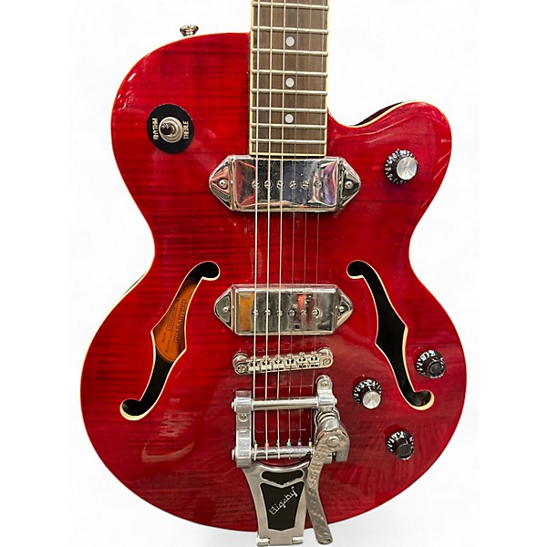 Used Epiphone Wildkat Wine Red Hollow Body Electric Guitar