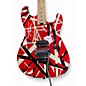 Used EVH Striped Series Red with Black and White Stripes Solid Body Electric Guitar