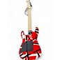 Used EVH Striped Series Red with Black and White Stripes Solid Body Electric Guitar