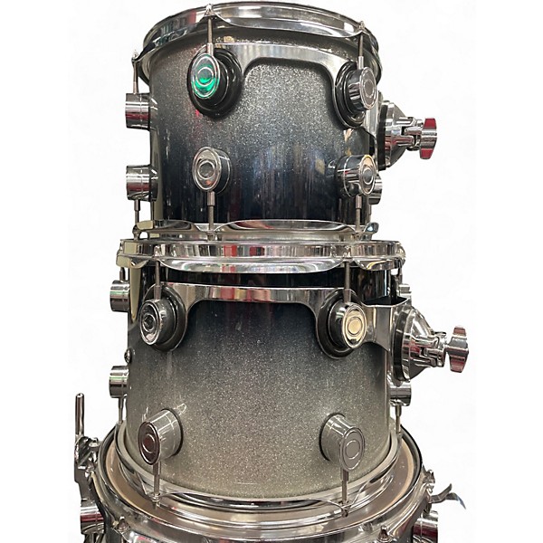 Used PDP by DW 5 Piece X7 Silver Sparkle Drum Kit