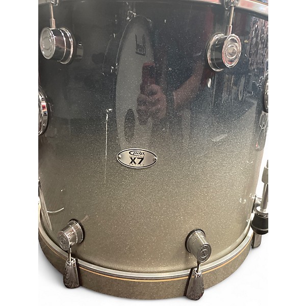 Used PDP by DW 5 Piece X7 Silver Sparkle Drum Kit