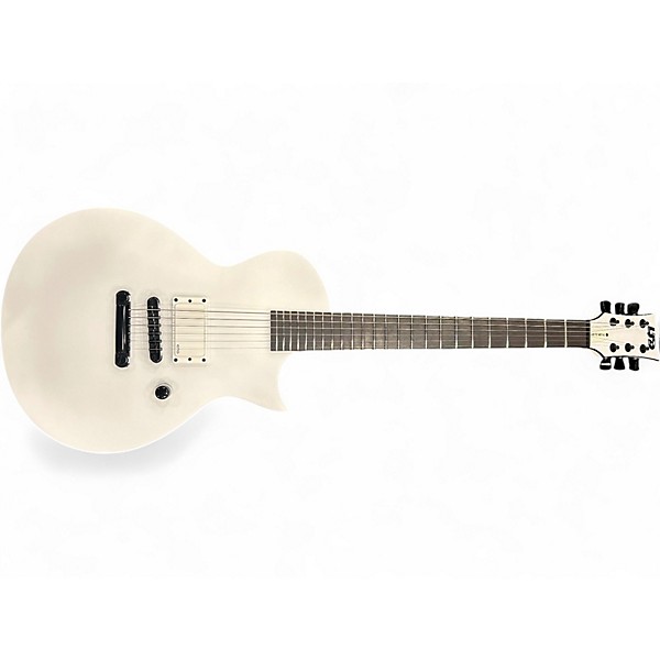 Used ESP LTD EC Arctic Metal White Solid Body Electric Guitar