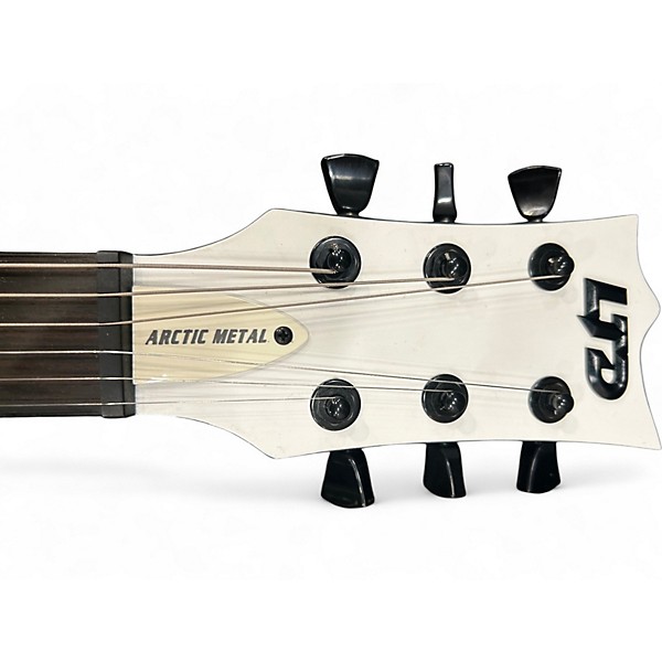 Used ESP LTD EC Arctic Metal White Solid Body Electric Guitar