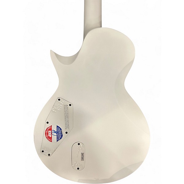 Used ESP LTD EC Arctic Metal White Solid Body Electric Guitar