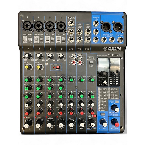 Used Yamaha MG10XU 10 Channel Mixer with Effects Unpowered Mixer