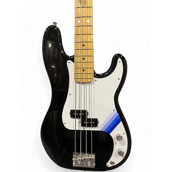 Used 2017 Fender American Professional Precision Bass Black Electric Bass Guitar
