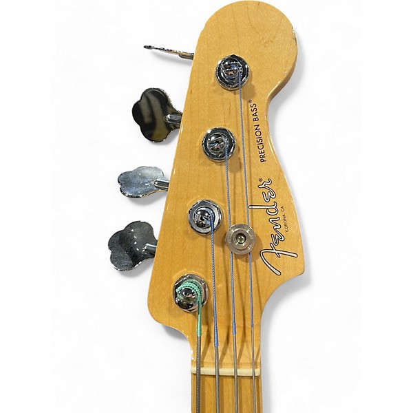 Used 2017 Fender American Professional Precision Bass Black Electric Bass Guitar