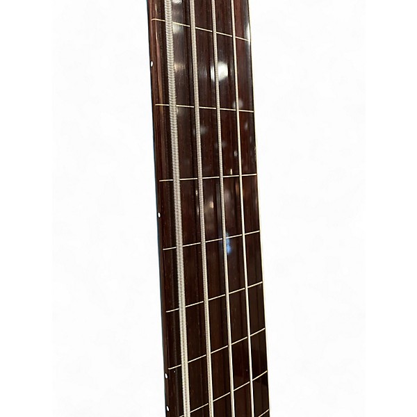 Used Dolan 5 STRING FRETLESS Trans Blue Electric Bass Guitar