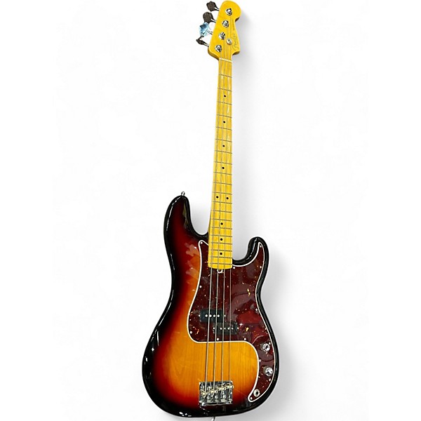 Used 2021 Fender American Professional II Precision Bass 3 Color Sunburst Electric Bass Guitar