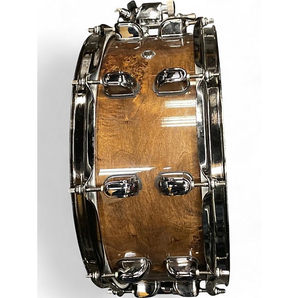 Used TAMA 14.25in MAPLE MAPPA BURL DRUM Worn Brown Drum