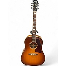 Vintage 1969 Gibson J160E 3 Tone Sunburst Acoustic Electric