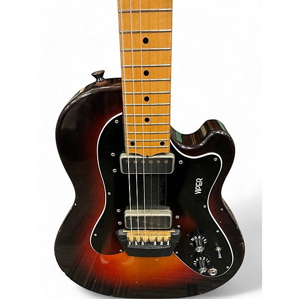 Vintage 1970s Ovation Viper 3 Color Sunburst Solid Body Electric Guitar