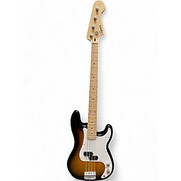 Used Squier Precision Bass 2 Tone Sunburst Electric Bass Guitar