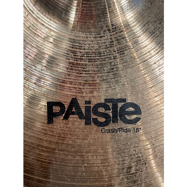 Used Paiste 18in 802 CRASH/RIDE Cymbal