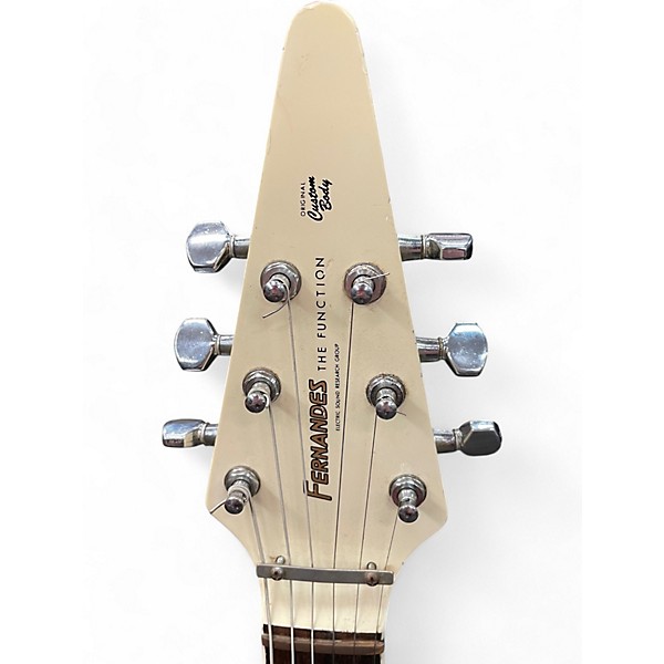 Used Fernandes V STYLE White Solid Body Electric Guitar