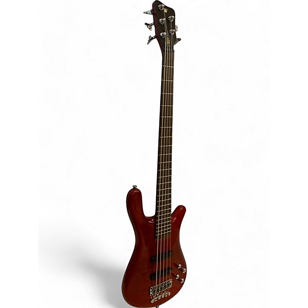 Used Warwick Streamer Stage I 5 String Burgundy Electric Bass Guitar