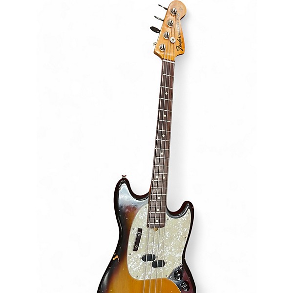 Vintage 1974 Fender Mustang Bass 2 Color Sunburst Electric Bass Guitar