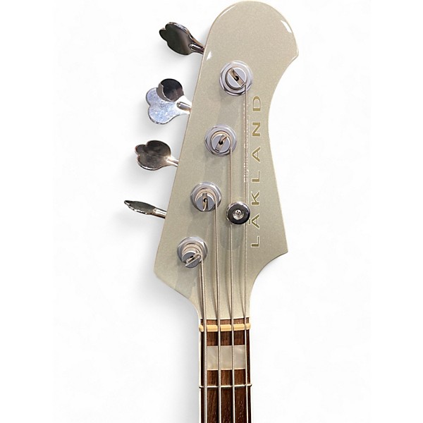 Used Lakland SKYLINE Silver Electric Bass Guitar