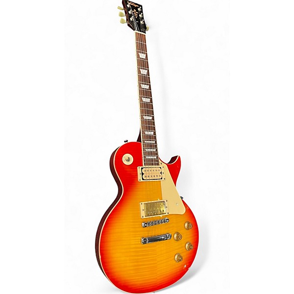 Used Vintage v100 2 Color Sunburst Solid Body Electric Guitar