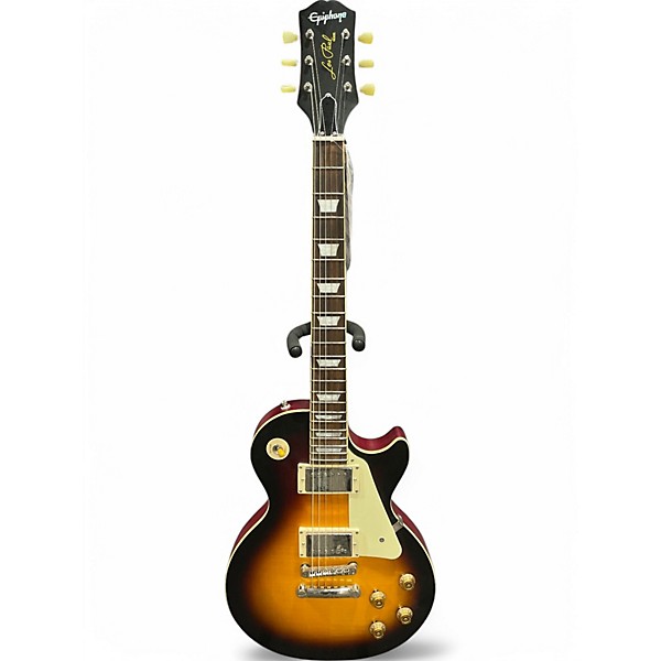 Used 2023 Epiphone 1959 Reissue Les Paul Standard Bourbon Burst Solid Body Electric Guitar