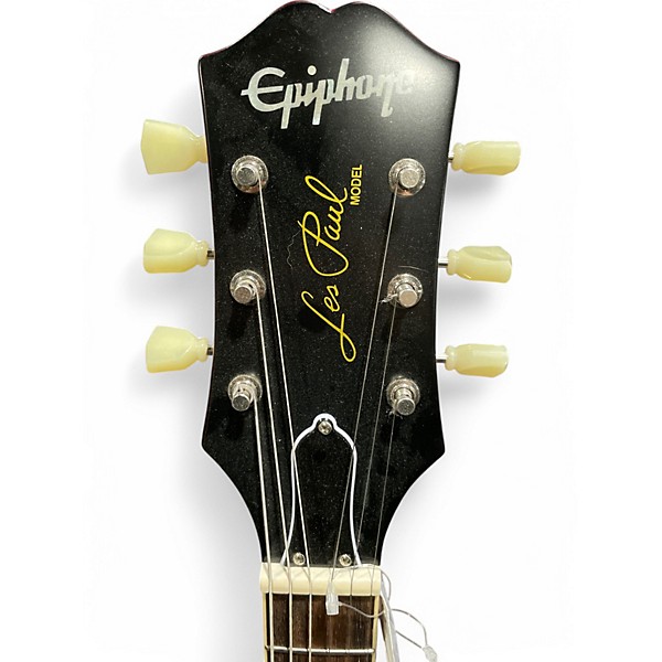 Used 2023 Epiphone 1959 Reissue Les Paul Standard Bourbon Burst Solid Body Electric Guitar