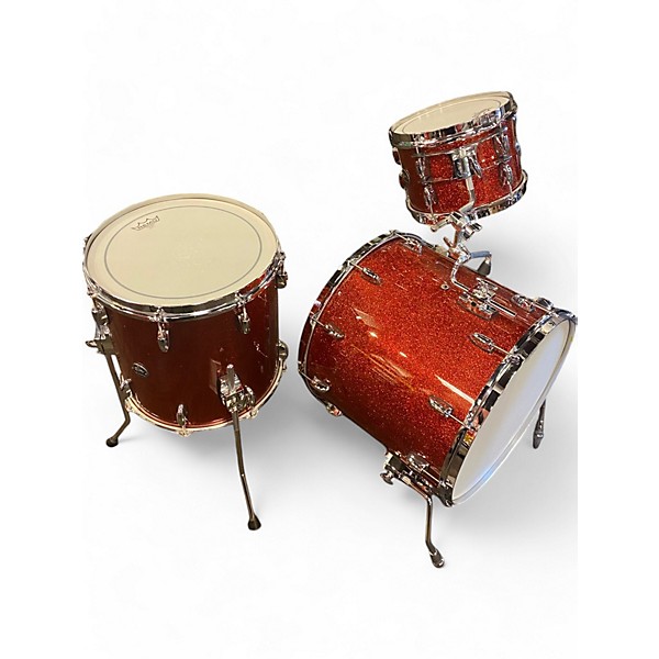 Used Gretsch Drums 3 Piece Renown RED SPARKLE Drum Kit