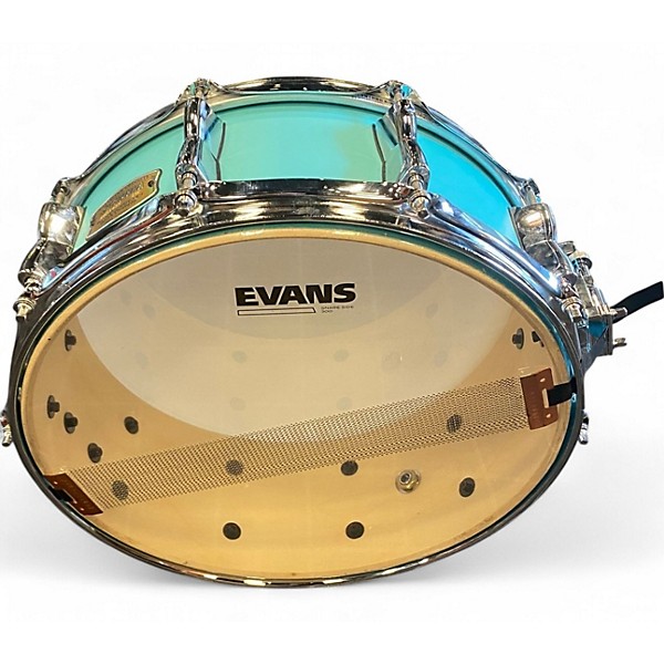 Used Yamaha 5.5X14 Stage Custom Snare Aqua Drum