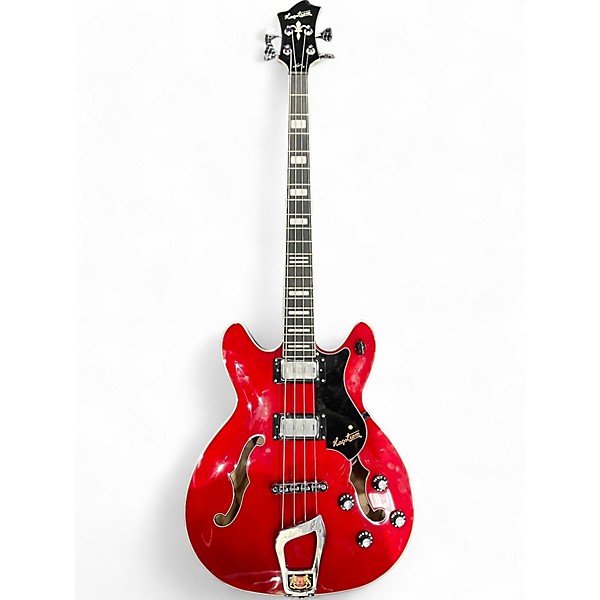 Used Hagstrom VIKING VIKBWCT Red Electric Bass Guitar