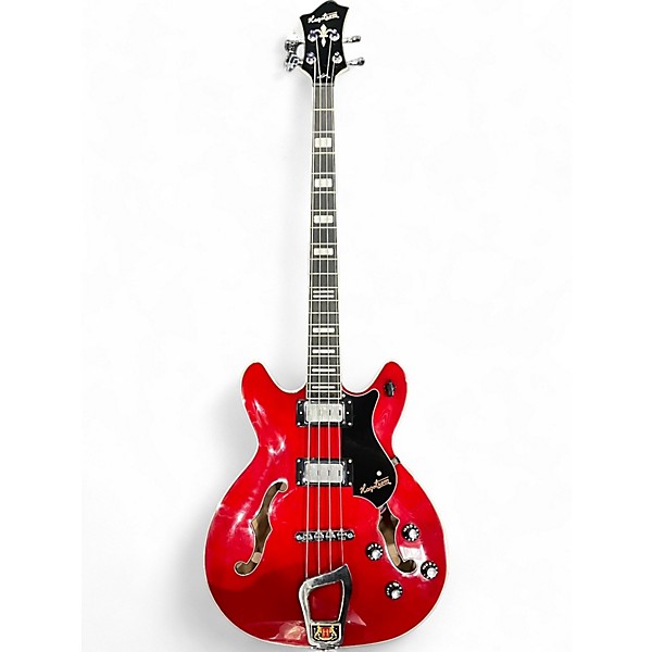 Used Hagstrom VIKING VIKBWCT Red Electric Bass Guitar