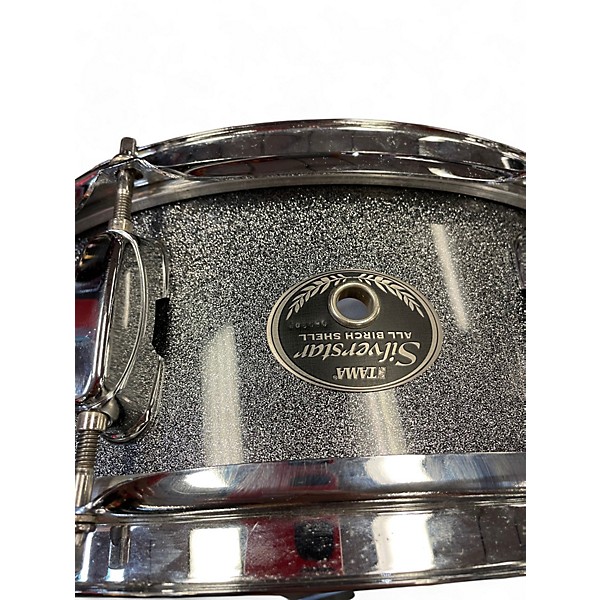 Used TAMA 14X5 Silverstar Snare Silver Sparkle Drum