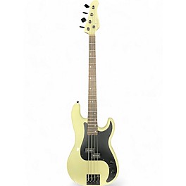 Used Schecter Guitar Research P4 Antique White Electric Bass Guitar