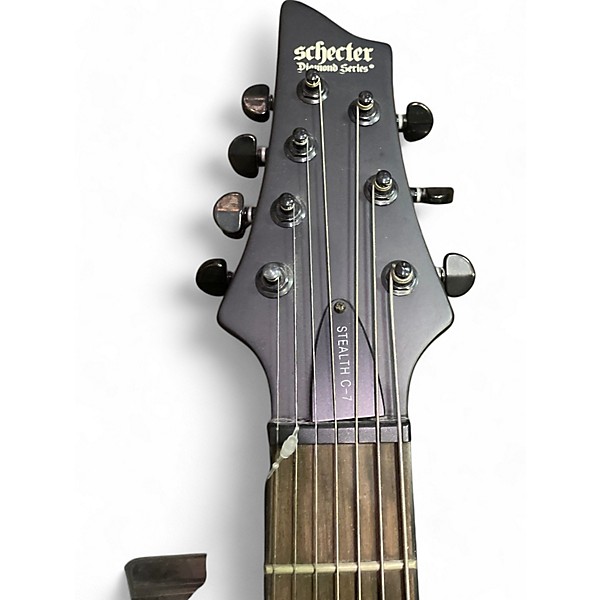 Used Schecter Guitar Research C7 STEALTH Black Electric Guitar