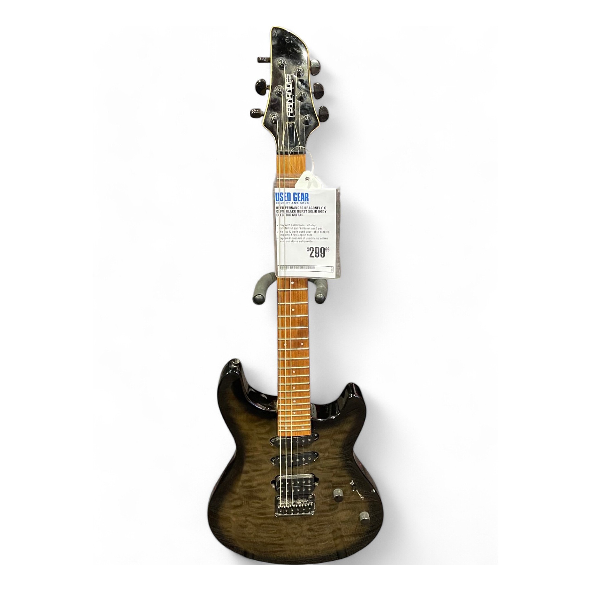 Used Fernandes Dragonfly X Olive Black Burst Solid Body