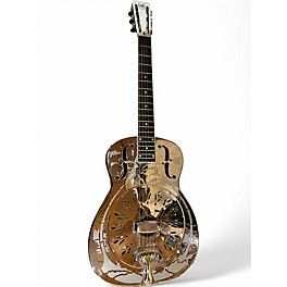 Used National Resophonic Style O Deluxe Chrome Resonator Guitar