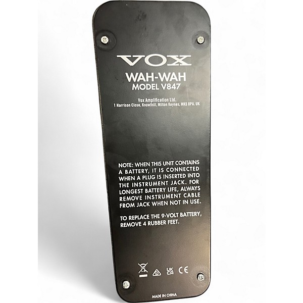 Used VOX V847 Reissue Wah Effect Pedal