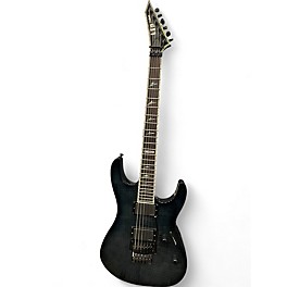 Used ESP ltd M1000 DELUXE Trans Black Solid Body Electric Guitar