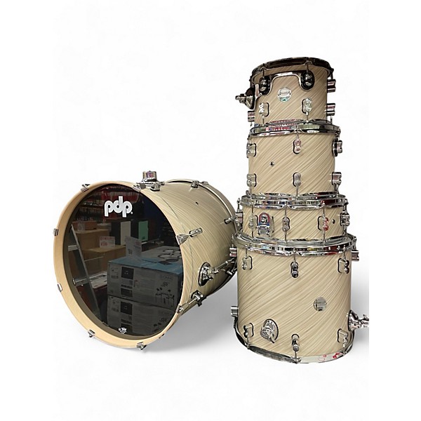 Used PDP by DW 5 Piece Concept Series Twisted Ivory Drum Kit