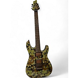 Used 2009 Schecter Guitar Research C1 Floyd Rose Special Camo Solid Body Electric Guitar