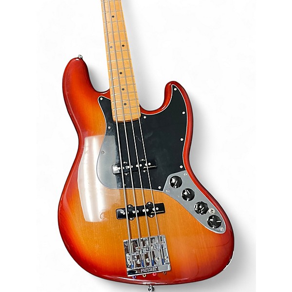 Used Fender Player Plus Jazz Bass Plus Top Sienna Sunburst Electric Bass Guitar