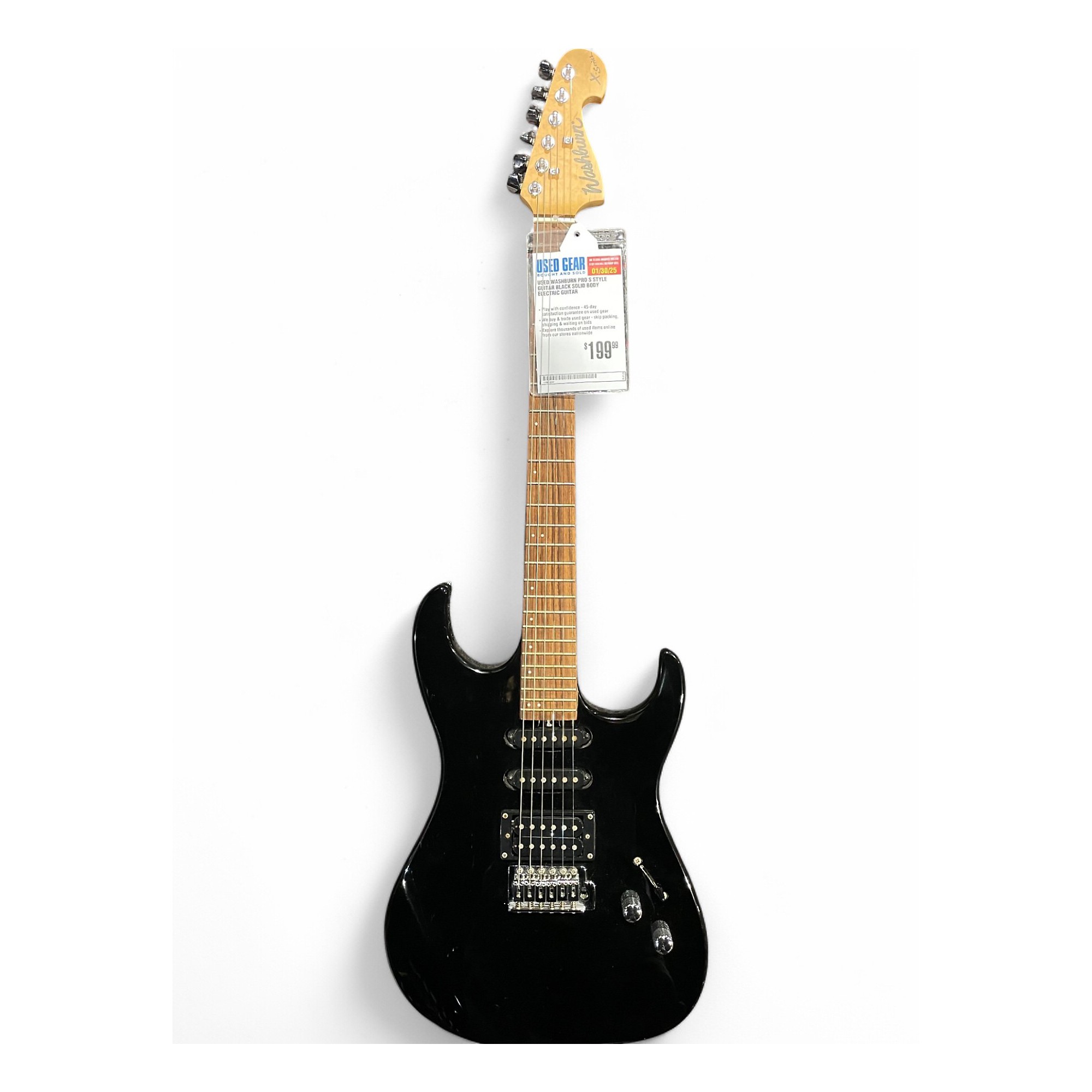 Electric Guitar Washburn X-series Black Hand Crafted Since 1876 SN  OCO8060179