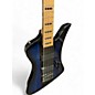 Used Jackson avid Ellefson Signature Kelly Bird V Blue Electric Bass Guitar