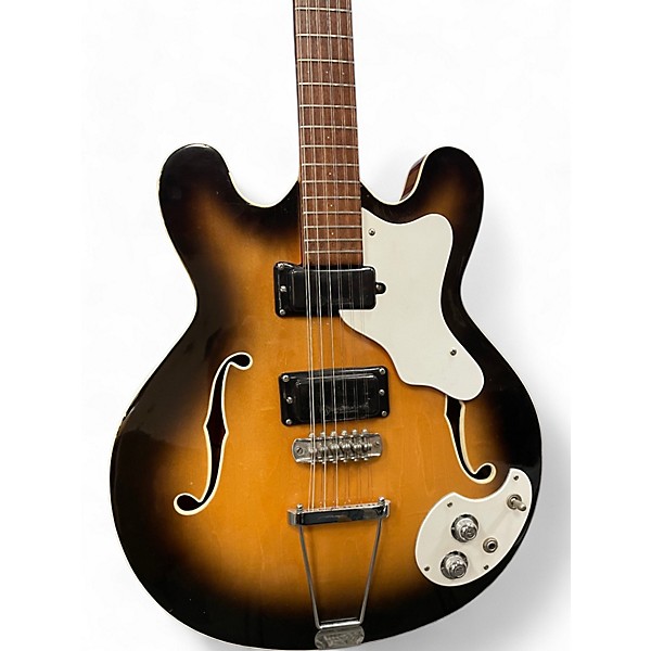 Vintage 1967 Mosrite Celebrity III Sunburst Hollow Body Electric Guitar