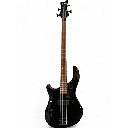 Used Dean Edge 4 String Lefty Black Electric Bass Guitar