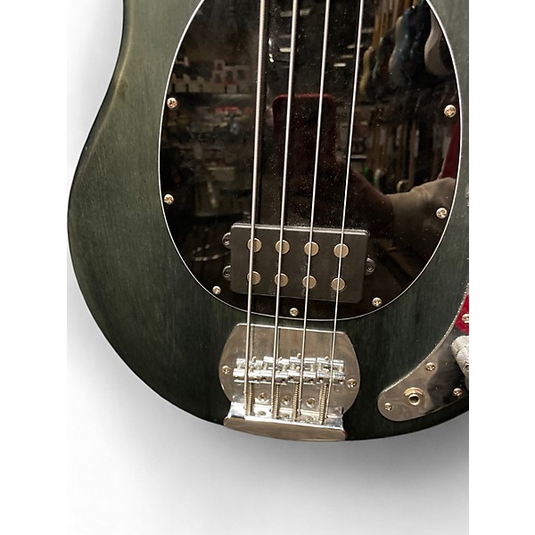 Used Sterling by Music Man StingRay Sub Series  Dark Green Electric Bass Guitar