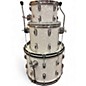 Used Ludwig 3 Piece Classic Maple Pearl White Drum Kit